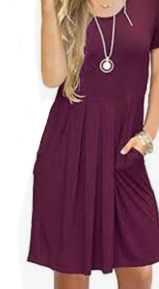 Casual T-Shirt Tunic Dress With Pockets
